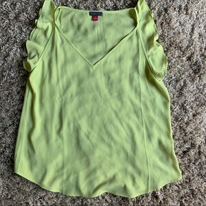 Vince Camuto Flutter Shoulder Crepe Tank Top